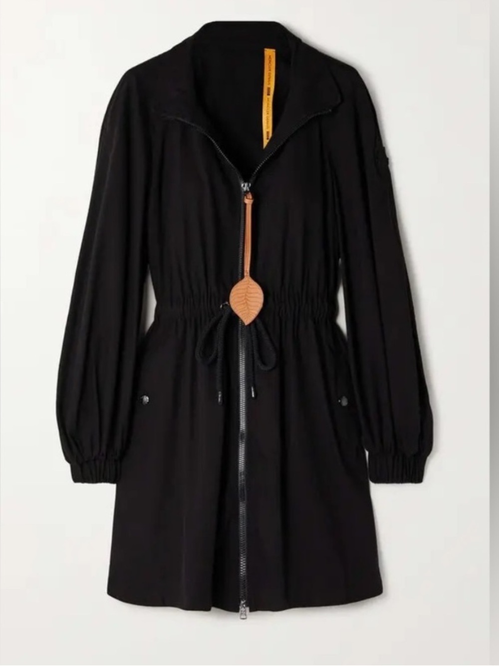 NEW Moncler Genius x JW Anderson black Mersey cotton-gabardine parka size 0